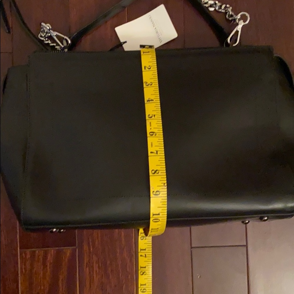 NWT Vittoria Napoli Black Leather Satchel can hold laptop - Picture 12 of 13